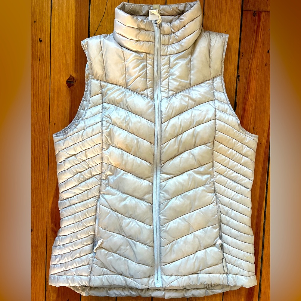 Oiselle Puffer Vest- Light Grey, Down